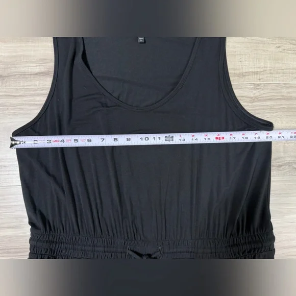 Express Black Sleeveless Drawstring Jumpsuit - Picture 5 of 12